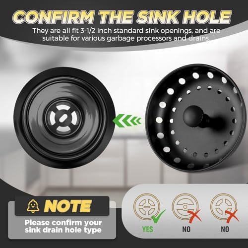 4 Pcs Matte Black Kitchen Sink Accessories Garbage Disposal Splash Guards 3.4'' - Image 5