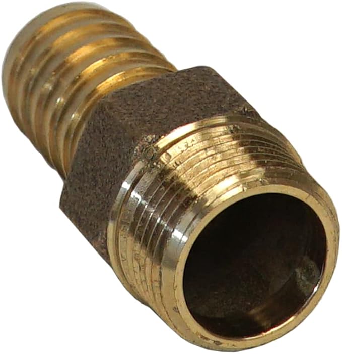 MFG No-Lead Bronze Adapter, 3/4" Male NPT x 3/4" Barbed, Connects Submersible - Image 4