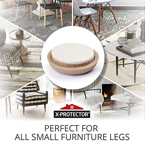 Chair Sliders X-PROTECTOR – Furniture Sliders 40 pcs Carpet Sliders 1” - Image 3