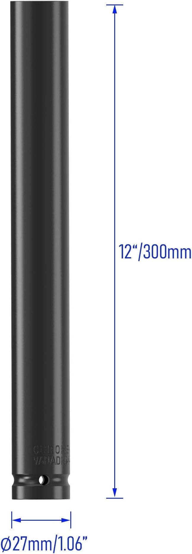 1/2" Drive 22mm Socket Accessory Set, 12 Inch Length | Deep 6-Point Impact - Image 3