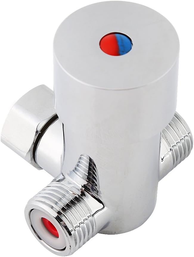 Thermostatic Mixing Valve G1/2 Hot Cold Water Mixer Valve Solid Brass Shower - Image 3