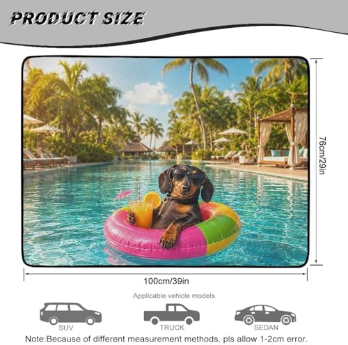 ELEQIN Funny Dachshund Car Trunk Mat Cargo Liner - Image 7