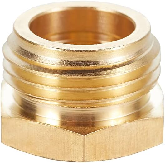 Brass Garden Hose Adapter, 3/4”GHT Male x 1/2”NPT Female Connector, GHT to NPT - Image 4