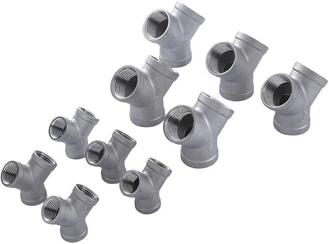 Stainless Steel 304 Tee NPT Female Y Shaped 3 Way Cast Pipe Fitting - Image 7