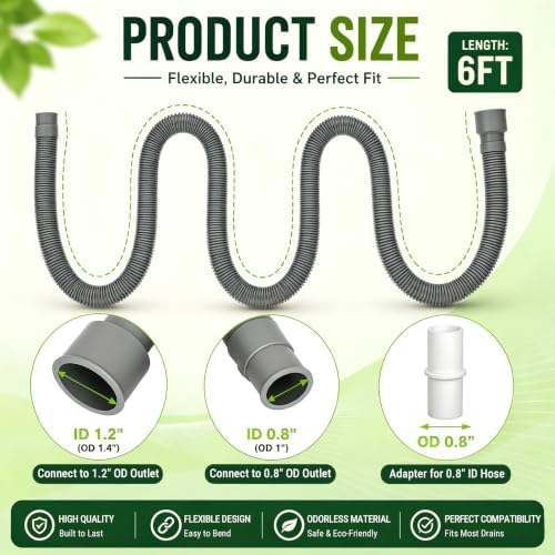 TTFLEX 6 FT Washing Machine Drain Hose Extension, Washer Drain Hose Kit - Image 5