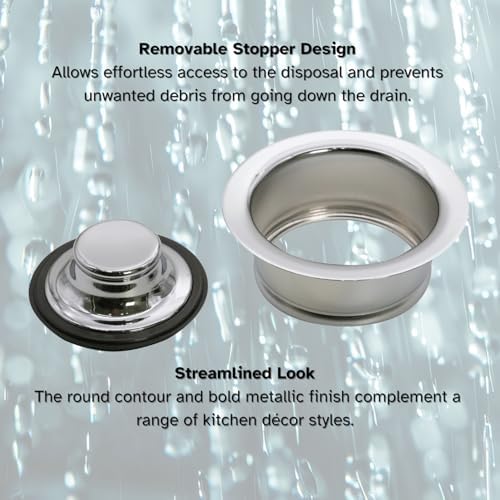 Westbrass D2089-05 4-1/4" Kitchen Sink Waste Disposal Drain Flange and Stopper - Image 7