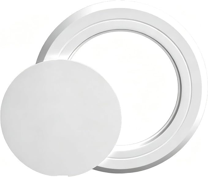 Plastic Access Panel 2 Pack, ABS Round Wall Hole Cover Plate, 3 Second Adhesive by Unknown