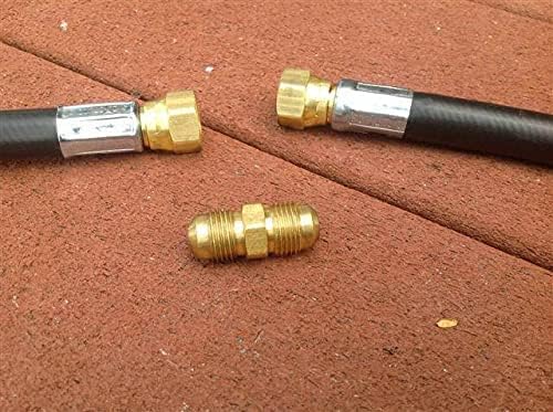 2pcs Brass Flared Tube Couples Pipe Fitting Half Union Gas Adapter 3/8 Inch - Image 6