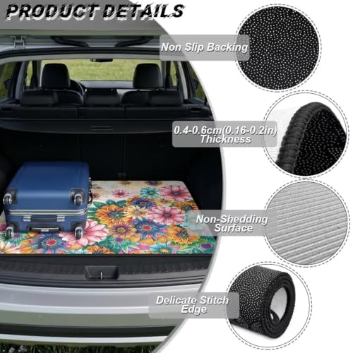 Floral Dragonfly Car Trunk Mat Universal Fit 29"x39" - Image 6