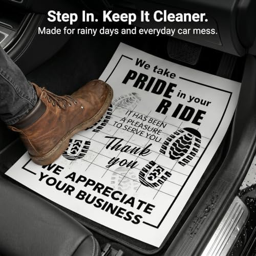 Disposable Paper Car Floor Mats, 20 x 16 inch, Single-Side Laminated Surface - Image 2