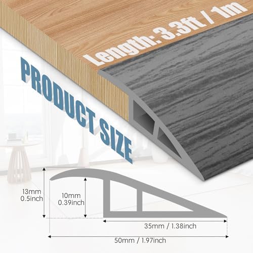 Floor Transition Strip Door Threshold 39" Floor Transition Reducer Trim on The - Image 2