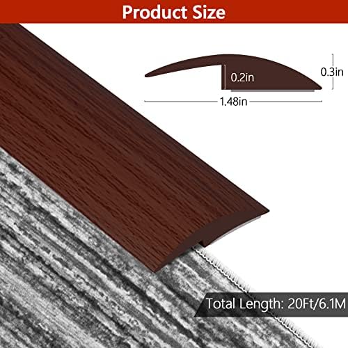 20Ft Floor Transition Strip Self Adhesive Carpet to Tile Floor Edging Trim PVC - Image 2