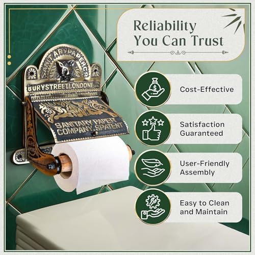 Renovators Supply Manufacturing Antique Brass Wall Mount Toilet Tissue Paper - Image 4