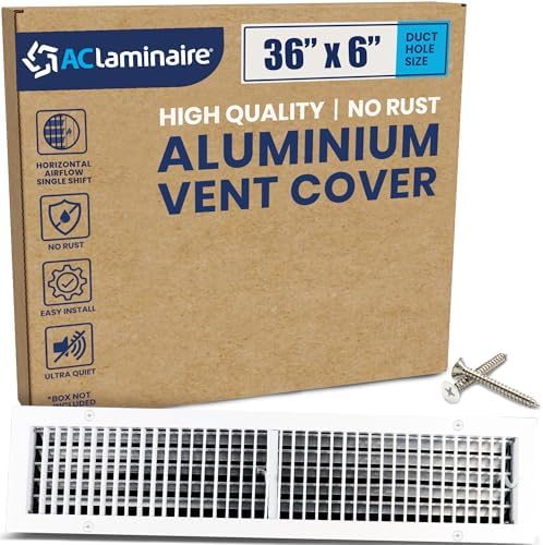 36" x 6" Duct Hole Adjustable Vent Cover by ACLAMINAIRE
