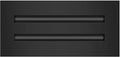 BUILDMART - 10x4 Modern AC Vent Cover - Decorative Black Aluminum Air Vent - by TexasBuildmart