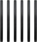 6 Pack 3/4" × 16" Pre-Cut Black Metal Pipe, Industrial Steel Fits Standard by GeilSpace