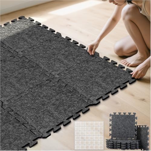 BXI Soundproof Interlocking Carpet Tiles Squares, High Density Non-Slip Noise by BXI