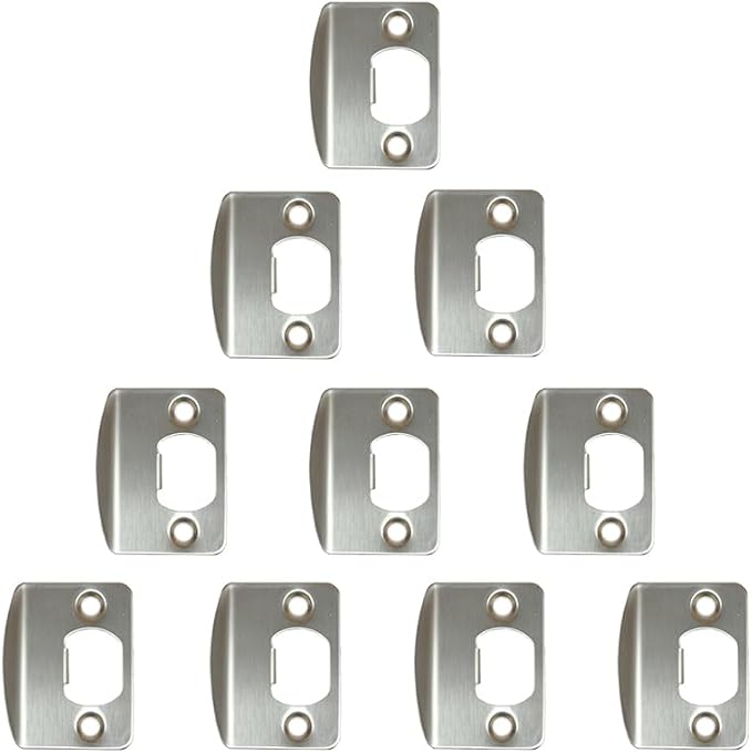 10 Pack Door Latch Strike Plate Door Lock Strike Plate Repair Kits Reinforcement by SUMBIN+LOCK
