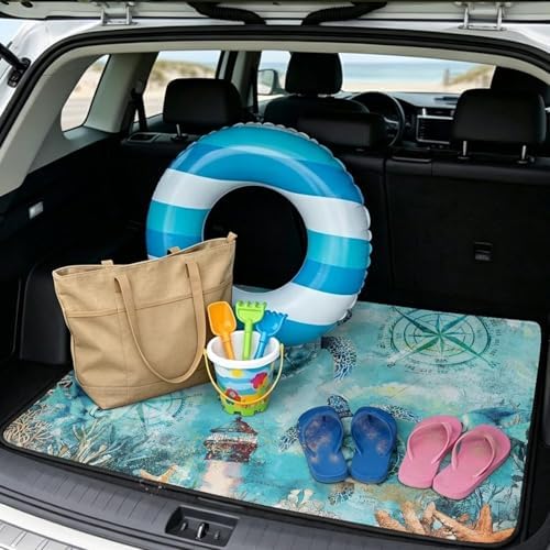 ELEQIN Car Cargo Liner Non Slip Backing Cargo Mat Rear Trunk Liner All Weather - Image 2