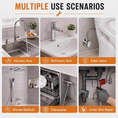 10 Pcs Angle Stop Wrench Kit Plumbing Tool - Image 5