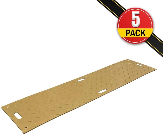 5 Pk 2' x 8' Tan Ground Protection Mats - Image 2