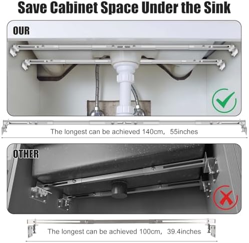 2-Pack Upgraded Undermount Sink Bracket, Undermount Sink Support Kit, Stainless - Image 4