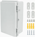 Junction Box, Hinged Grey Cover IP67 Waterproof ABS Project Box by Otdorpatio