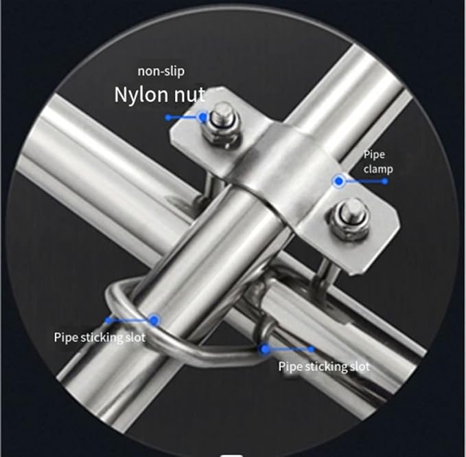 4 Pack Vertical Pipe Clip Cross Connector Clamp Mount OD 1‘’-1.2‘’ EMT Tube - Image 5