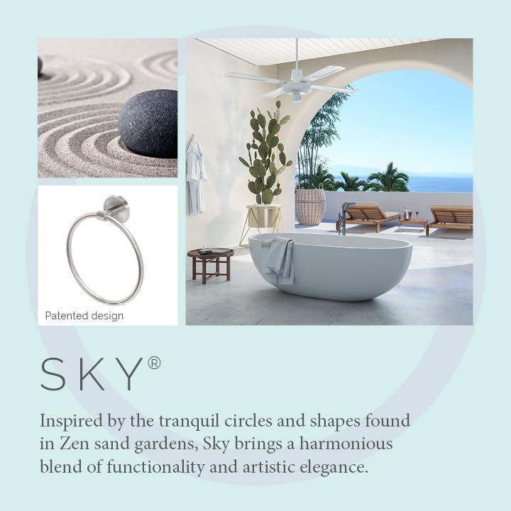 Gatco 5562 Sky Towel Ring | Modern Hand Towel Holder - Image 5