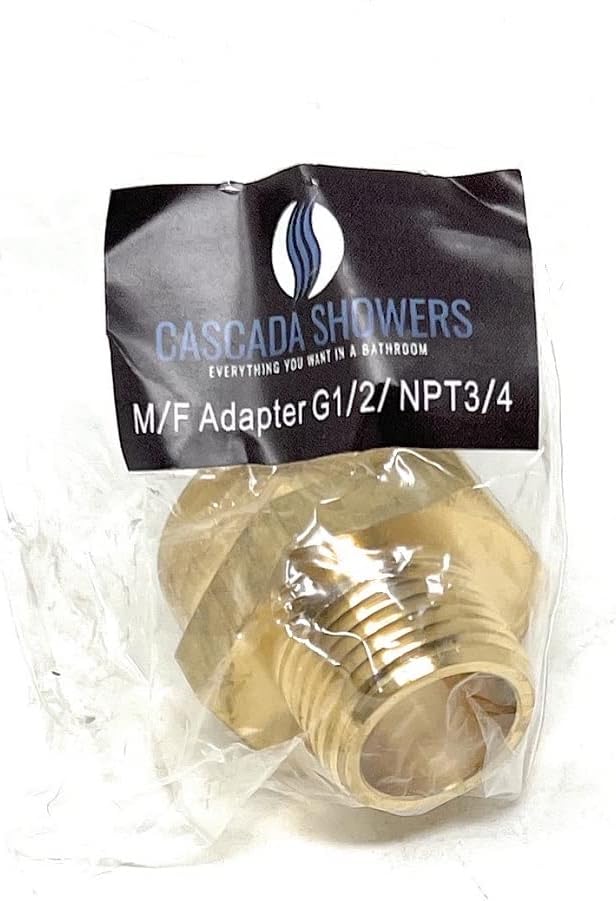 Cascada 1/2" G Thread Male to 3/4" NPT Thread Female Pipe Fitting Adapter - Image 4