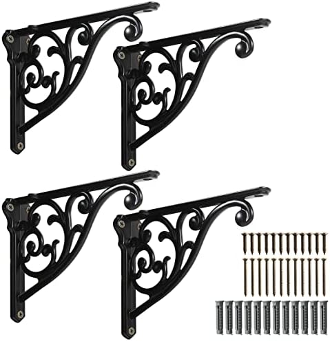 Khtumeware Ornate Decorative Shelf Brackets, 5-inch Small wall Mounted Shelving by khtumeware