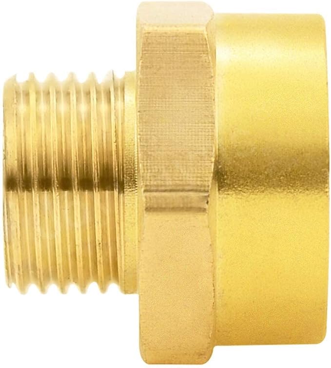 Joywayus 3/4" NPT Thread Female × 1/2" G Thread Male Brass Pipe Fitting Adapter - Image 4