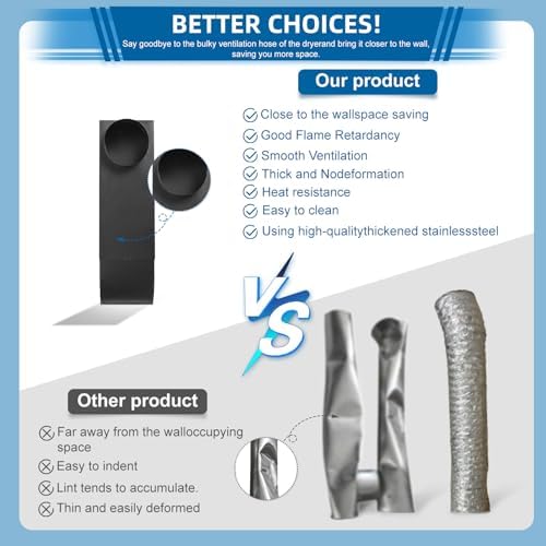 Periscope Dryer Vent Kit 12"-19" Adjustable Flat Vent - Image 4