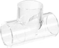 uxcell 1Pcs Clear Elbow Fitting, 32mm/1.26" 3 Way Acrylic Elbow T-Shaped Pipe by uxcell