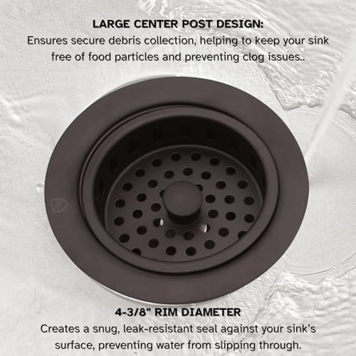 Westbrass A2165-12A 4-1/4" OD Post Style Large Kitchen Basket Strainer - Image 7