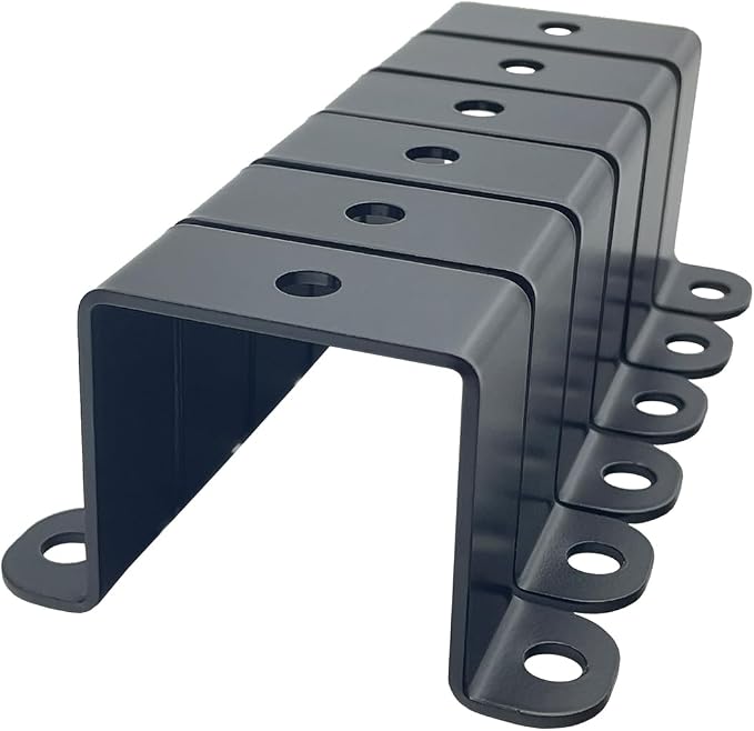 6 PCS 2x2" Square Pipe Tube Strap Clamps, 2 inch metal u shaped bracket - Image 7