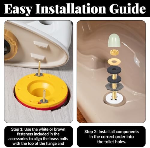 Toilet Bolts for Floor, Secure Toilet Bowl to Floors, Replacement Hardware for - Image 7