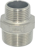 1-1/4" x 1" Male Threaded Reducing Nipple Fitting/Adapter, Stainless Steel by Megairon