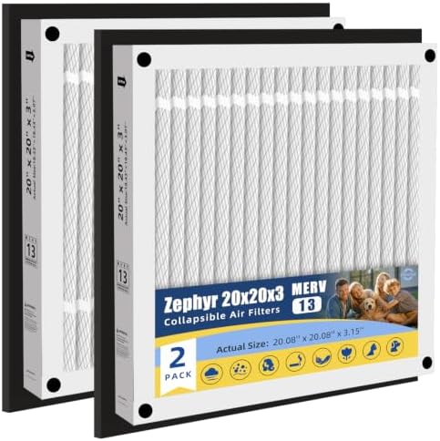 20x20x3 Air Filter Replacement For Zephyr 20x20x3 VGF Series, Foldable 2PACK by Filvita