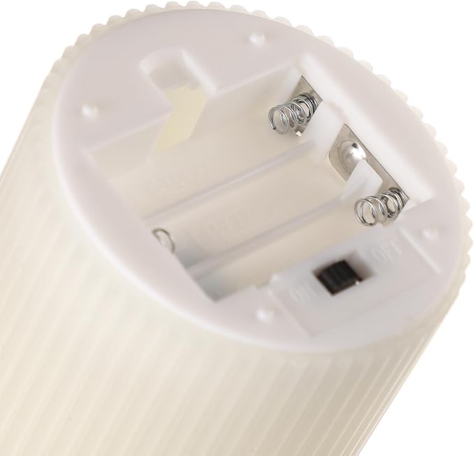 Ribbed Flameless Pillar Candles Battery Operated - Image 8