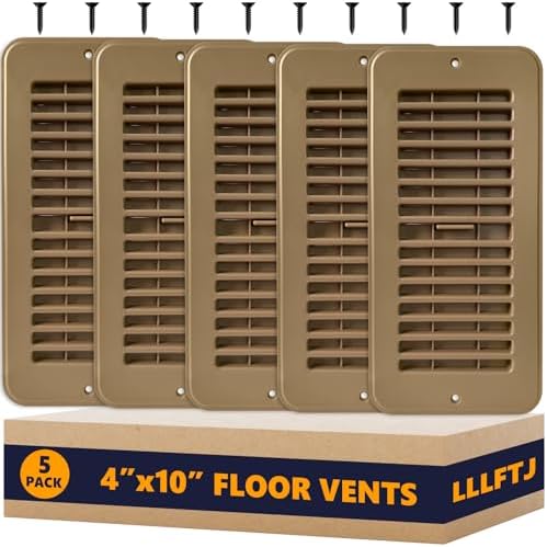 5 Pack Floor Vent Covers, Floor Register 4x10, Adjustable Plastic Vent Covers by Unknown