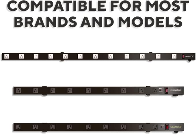 Heavy Duty Metal Power Strip Surge Protector Mounting Brackets, Compatible - Image 6