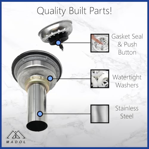 Stainless Steel Kitchen Sink Assembly Kit - Image 6