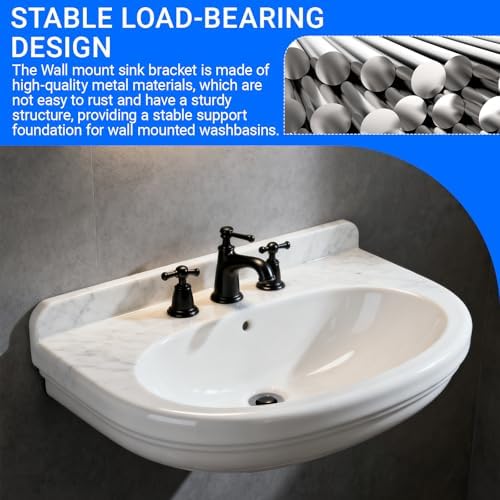 382430-1120A Steel Hanging Bracket, Heavy Duty Metal Wall Mount Sink Bracket - Image 5