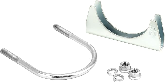 QWORK U-Bolt Muffler Tip Exhaust Hook, 2 Pack 3" OD Universal Silencer Exhaust - Image 4