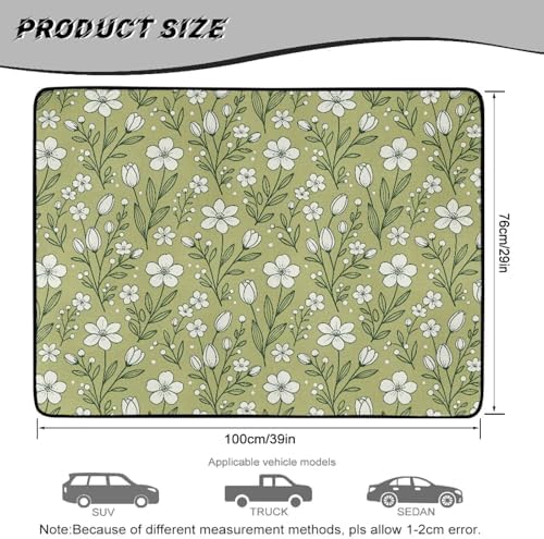 Green Floral Beach Gear Trunk Mat 29"x39" - Image 7