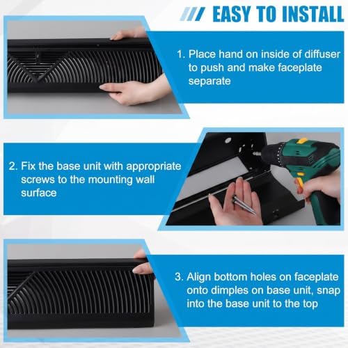 Yaocom 1 Pack Baseboard Register Vent 48 Inch Duct Opening Size Vent Covers - Image 5