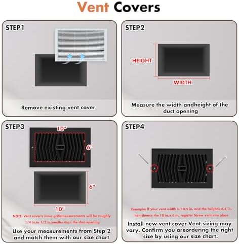 2 Pack 10 x 6 Inch Air Vent Cover - Image 6