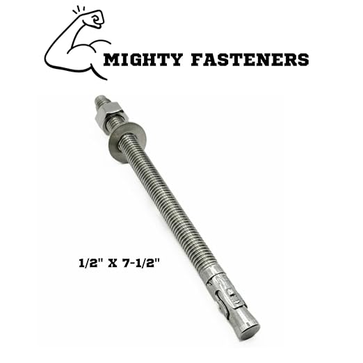Mighty Fasteners Wedge Anchors – Heavy-Duty 304 Stainless Steel Expansion Bolts - Image 2