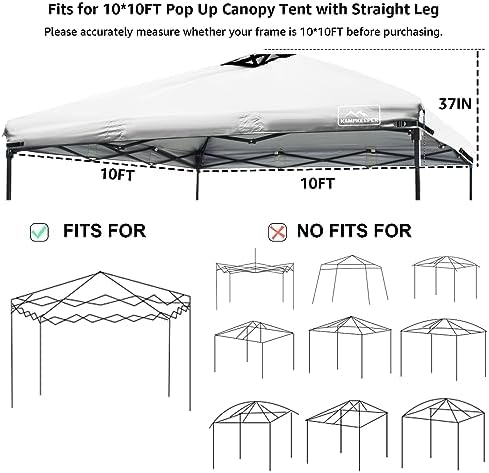 10x10 Replacement Top Pop Up Canopy Tent Cover Roof - Image 4